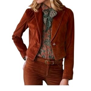 Peruvian Connection Hidalgo Velveteen Jacket Whiskey Size 8